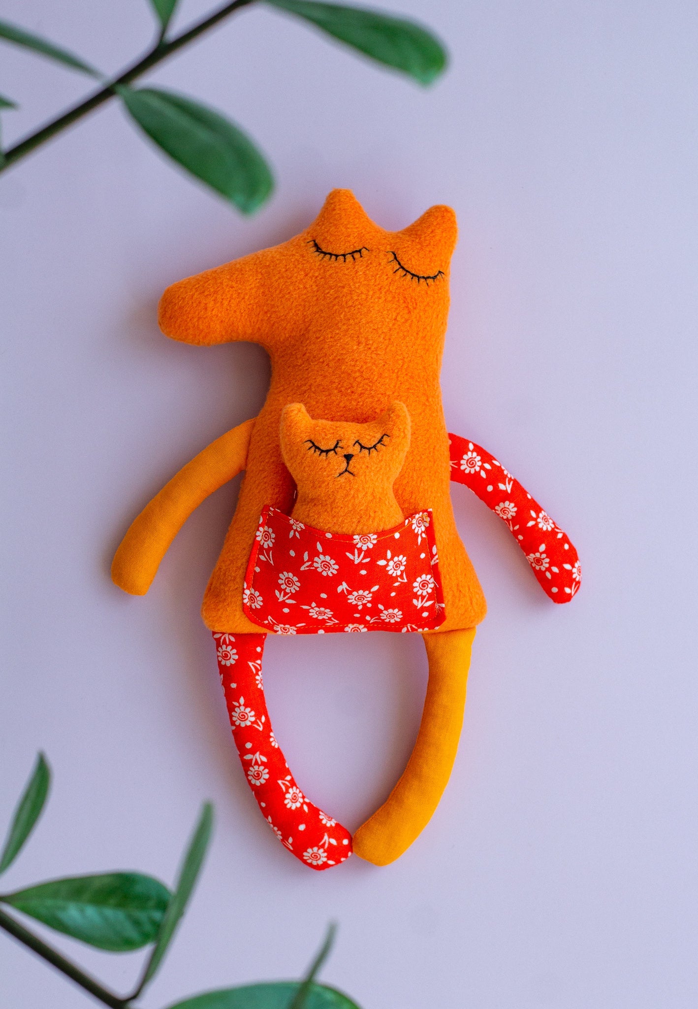 Mommy and Baby Fox Plush Toy - WoollyFox